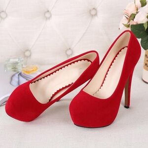 Vibrant Red Women's Heels